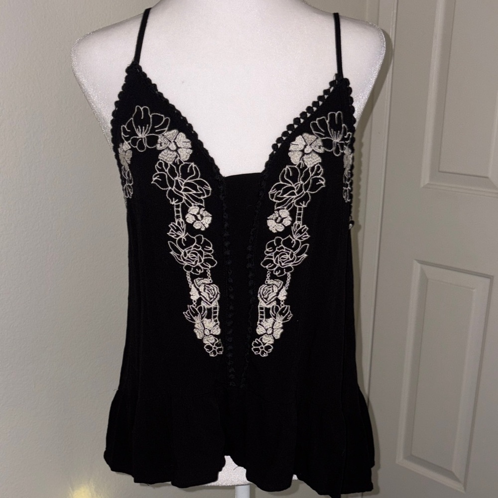 Love on a Hanger Black Floral Camisole